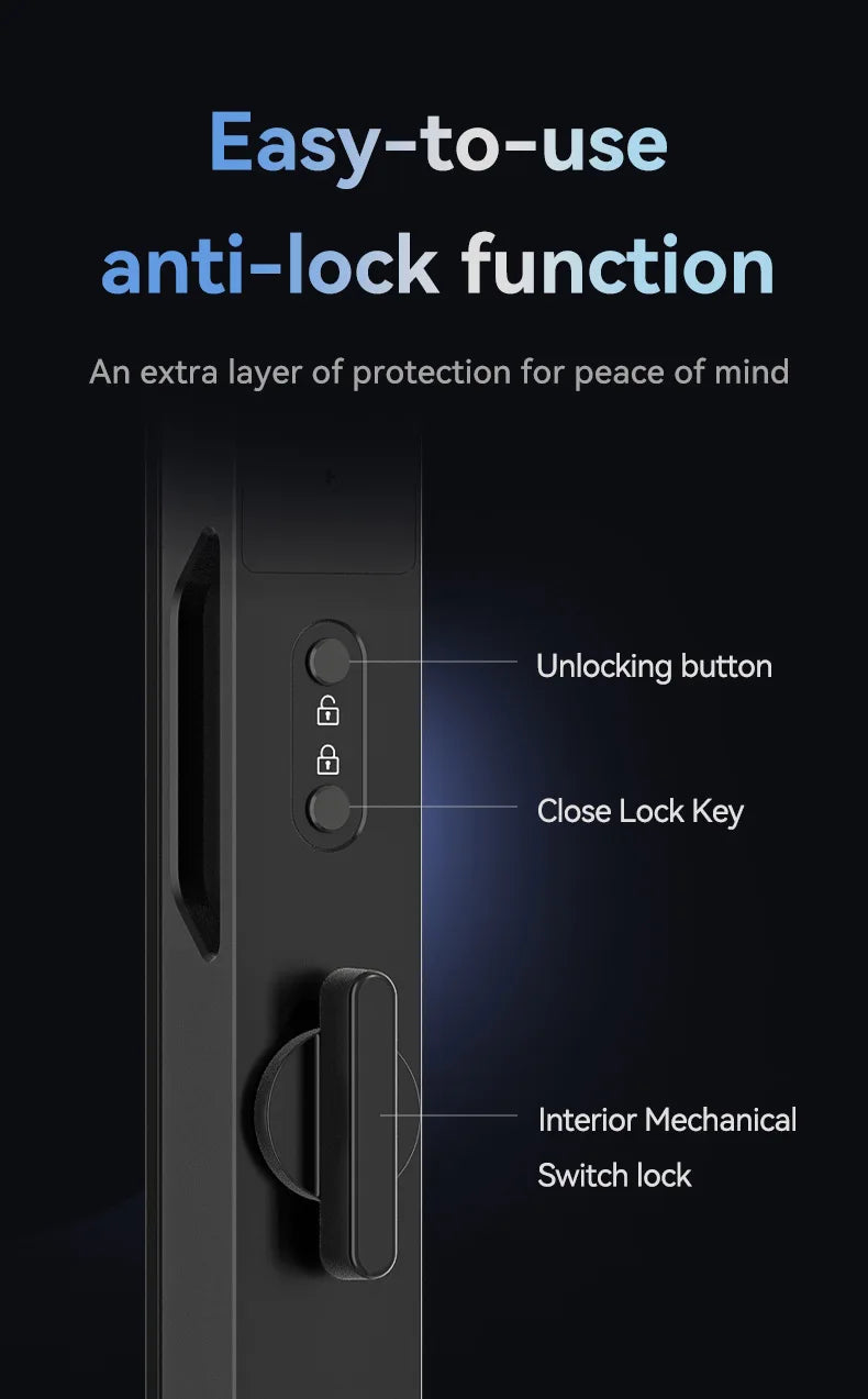 Camera video intercom Waterproof IP65 Automatic Slim Smart Aluminum door lock Face Tuya wifi 3592 euro mortise Digital UPVC lock