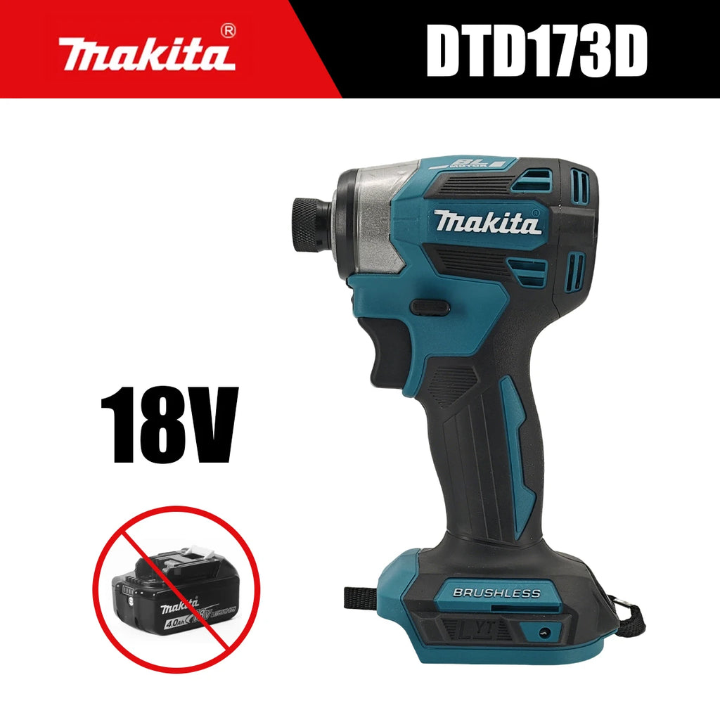 Makita DTD173 1800RPM 180Nm Cordless Impact Driver 180Nm Brushless Motor Electric Drill Wood Bolt T Mode For Makita Battery