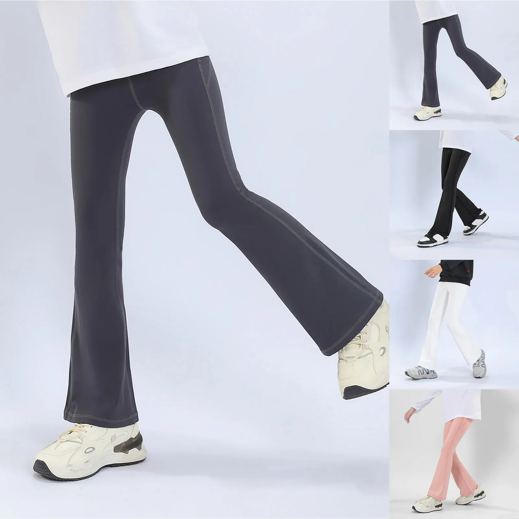 Girl Clothes Size Small Girls' Casual Active Flare Leggings Kids Dance Workout Yoga Pants Comfy Little Girls Skating Pants