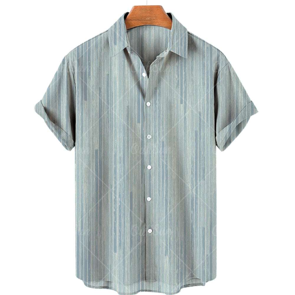 Men's Hawaiian Shirts Men's Short Sleeved Vintage Shirt Men's Fashionable Summer Beach Tops Loose And Comfortable men's Clothing