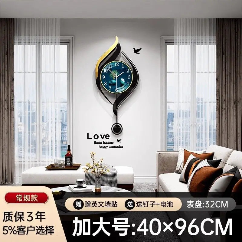 Modern Creative Wall Watch Xenomorph Chinese Style Interior Wall Clocks Luxury Metal Wall Art Reloj Pared Living Room Decoration