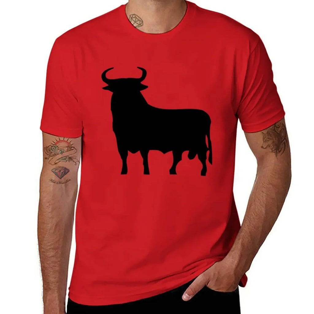hippie clothes man clothes sweat shirt summer clothes Men's t-shirts New Spanish Bull T-Shirt