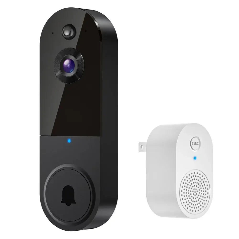 1080P Video Doorbell Camera 2-Ways Audio Wireless Doorbell WiFi Smart Door Bell Night Vision Intercom Doorbell Home Door Bells