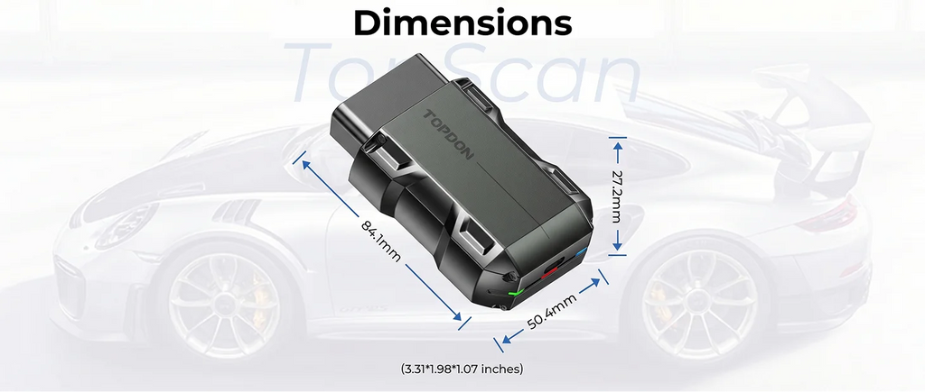 TOPDON TopScan Lite Scanner Smart Diagnostic Tool DTC Repair Guide Bluetooth OBD2 Code Reader Full System Active Test