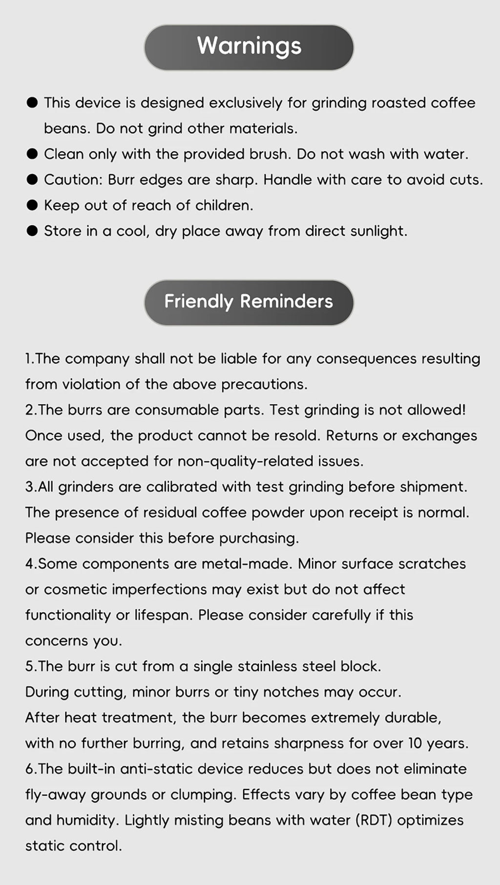 STARSEEKER E64 Electric Coffee Grinder Home 64mm Titanium Plated Flat Burr 1800RPM For Espresso Coffee Bean Stepless Adjustment