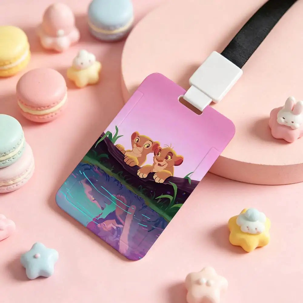 Cartoon T-The Lion King NFC Contactless Sliding Card Sleeve For Student Cards, Bus Cards, ID Cards, And Work Permits