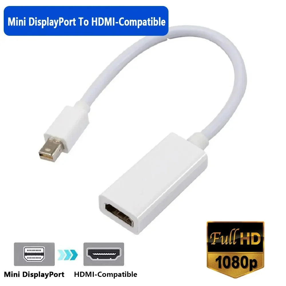 Mini DisplayPort to HDMI Adapter 4K 1080P Male to Female Converter Cable for MacBook Air Pro Dell HP Lenovo Surface Laptop