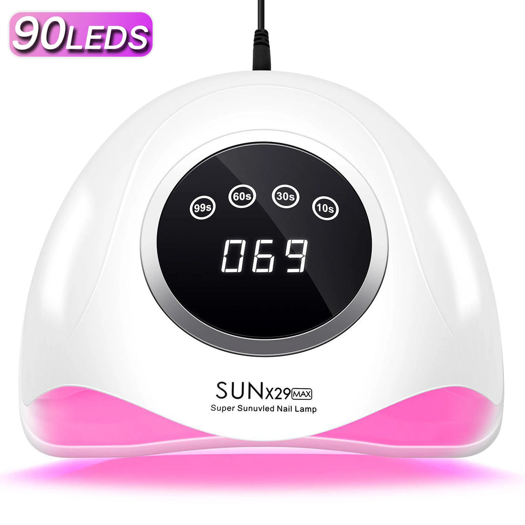 DianaBeauty 90LEDS LED UV Nail Lamp Dryer For Nails 380W Gel Polish Drying Lamp With 4 Timer Setting Auto Sensor Manicure Lamp