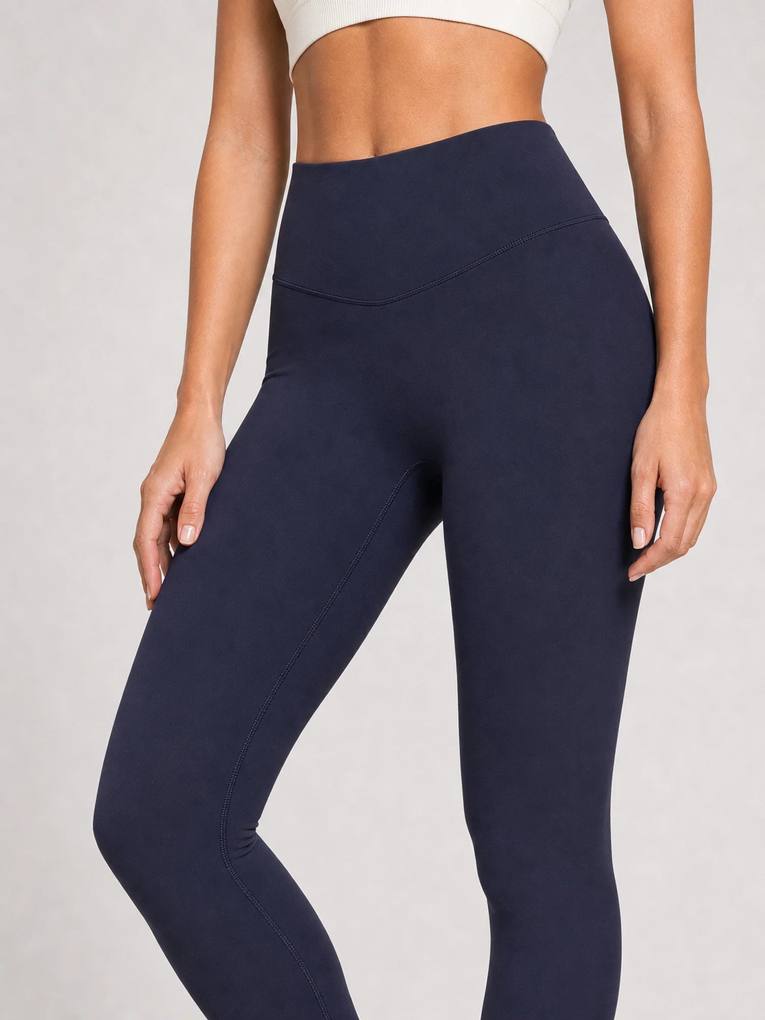 Women High Waist Yoga Pants Soft Stretch Leggings Tummy Control Fitness Gym Running Workout Sports Trousers