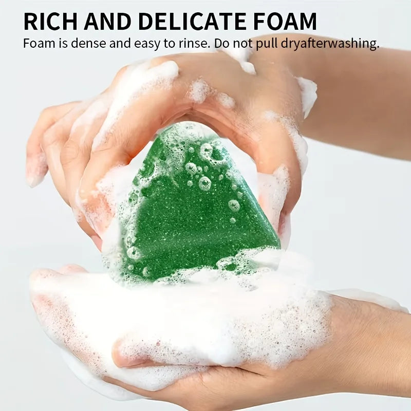 Usman Grass & Platycladus Shampoo Bar For Hair Growth Natural Herbal Soap For Hair Loss Controls Oil Strengthens Roots Shampoo