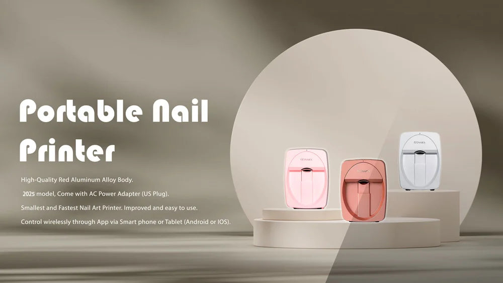 Nail Art Printer Portable 3D Nail Painting Machine, Massive Design, Mobile App Control DIY Nail Printer, Suitable for Family SA