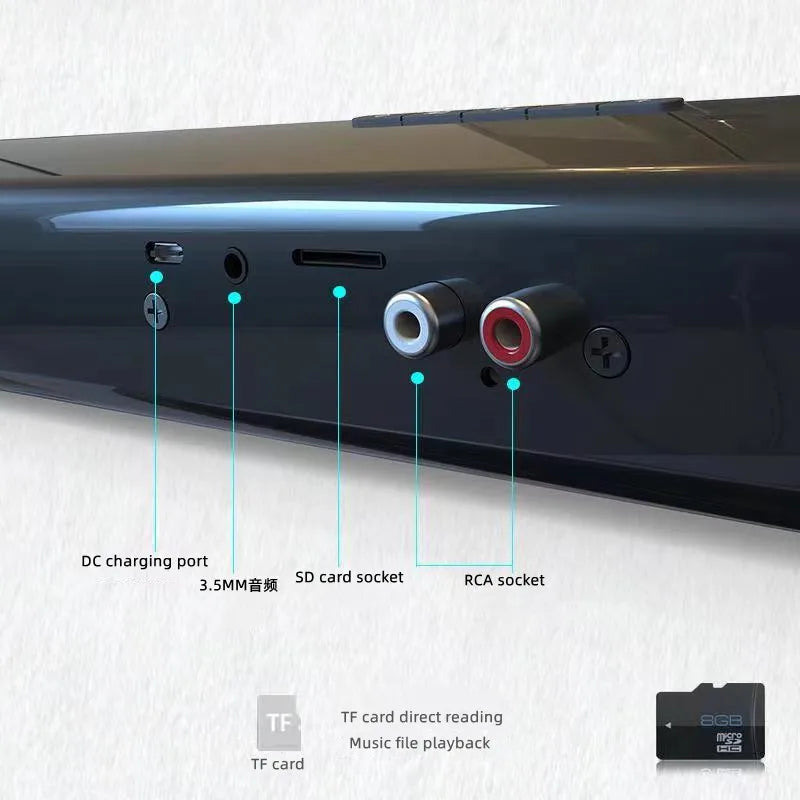 40W Soundbar TV Portable Bluetooth-compatible Speaker Sound bar Wireless Column Home Theater Sound System RCA AUX For TV PC