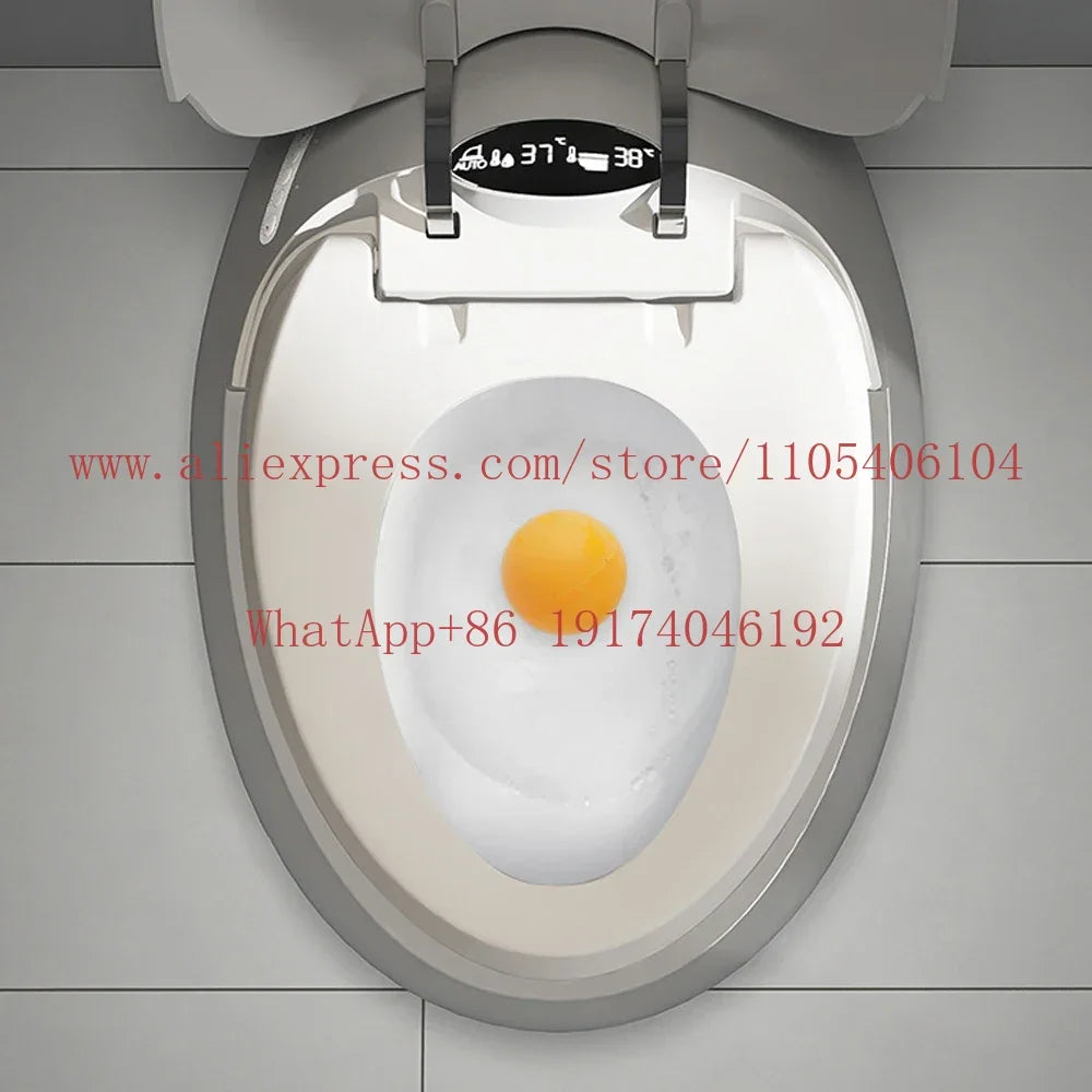 Intelligent One-Piece Egg Shape Automatic Round Smart Ceramic Toilet Bowl New Design Bathroom Sanitary Ware Set Luxury Toilet