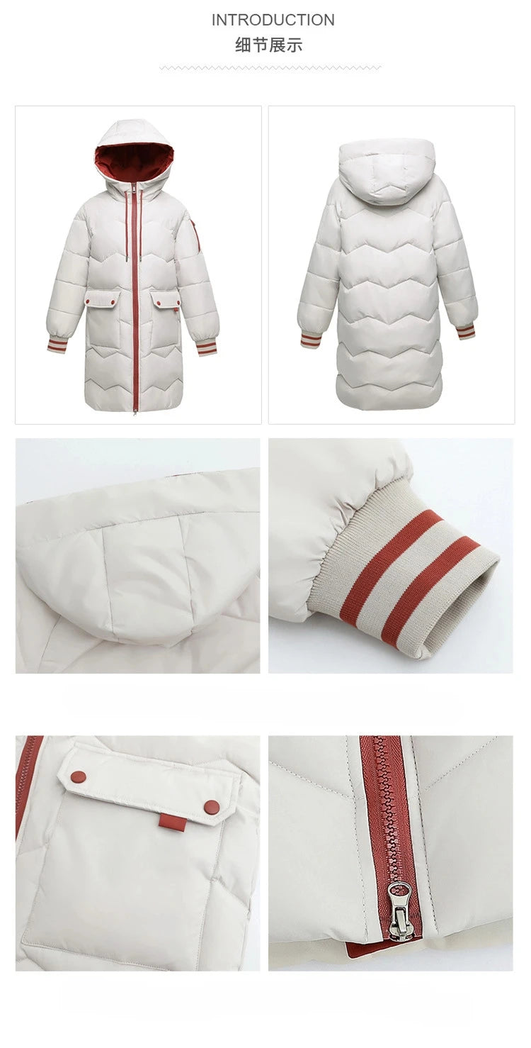 Winter Women Jacket Coats Long Parkas Female Down Cotton Hooded Overcoat Thick Warm Jackets Windproof Casual Student Coat