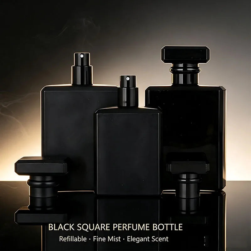 5/10PCS 30/50/100ml Empty Bright Black Perfume Glass Spray Bottle Cosmetic High-end Portable Container Makeup Fine Mist Atomizer