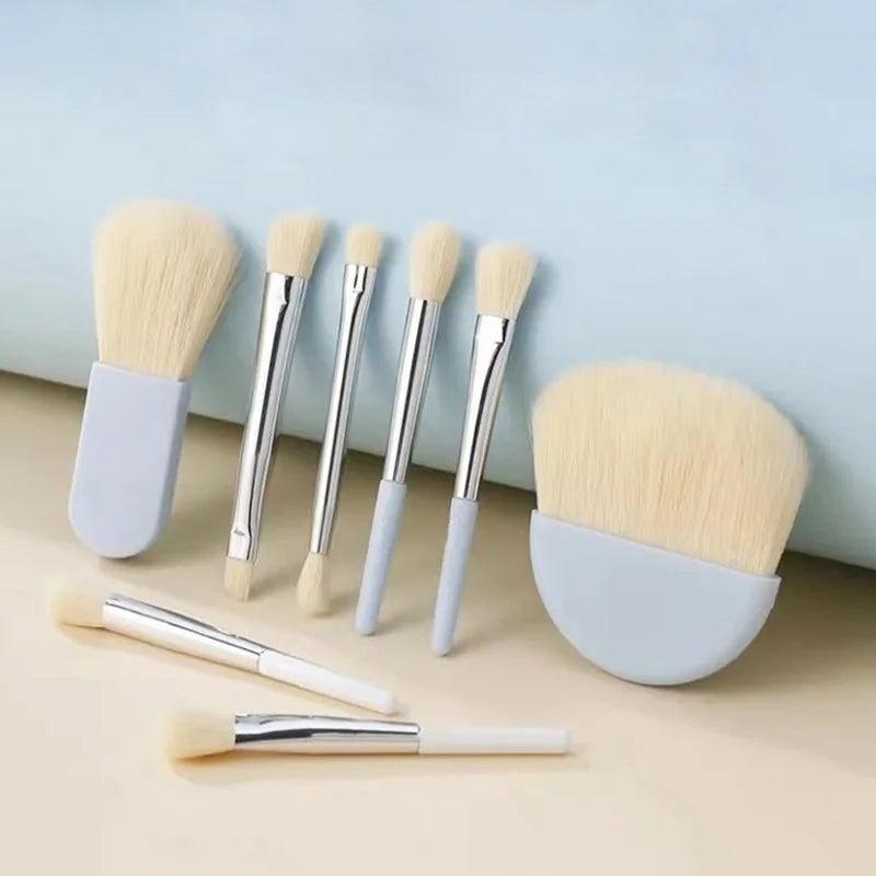 6Pcs Mini Makeup Brushes Set With Box Portable Cosmetic Powder Foundation Blush Blending Concealer Make Up Brushes Makeup Tool