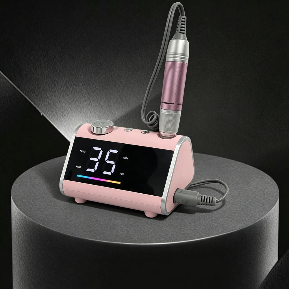 65W 35000 RPM Nail Drill Professional Manicure Machine Electric Nail Drill E-File Pedicure Equipment With Cutters Manicure Set
