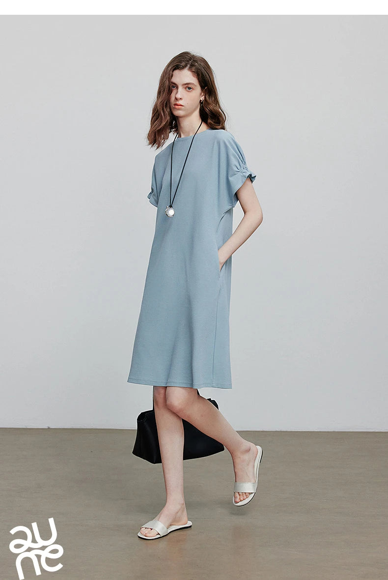 TOYOUTH Women Dress 2025 Summer New Short Sleeve Holiday Casual Dress 8529058