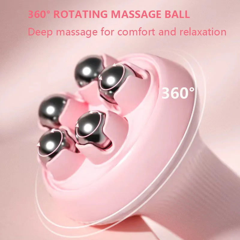 Facial Massage Tool 5 Bead Face Massager 360 Rotate Thin Face Full Body Shape Massager Lifting Wrinkle Remover