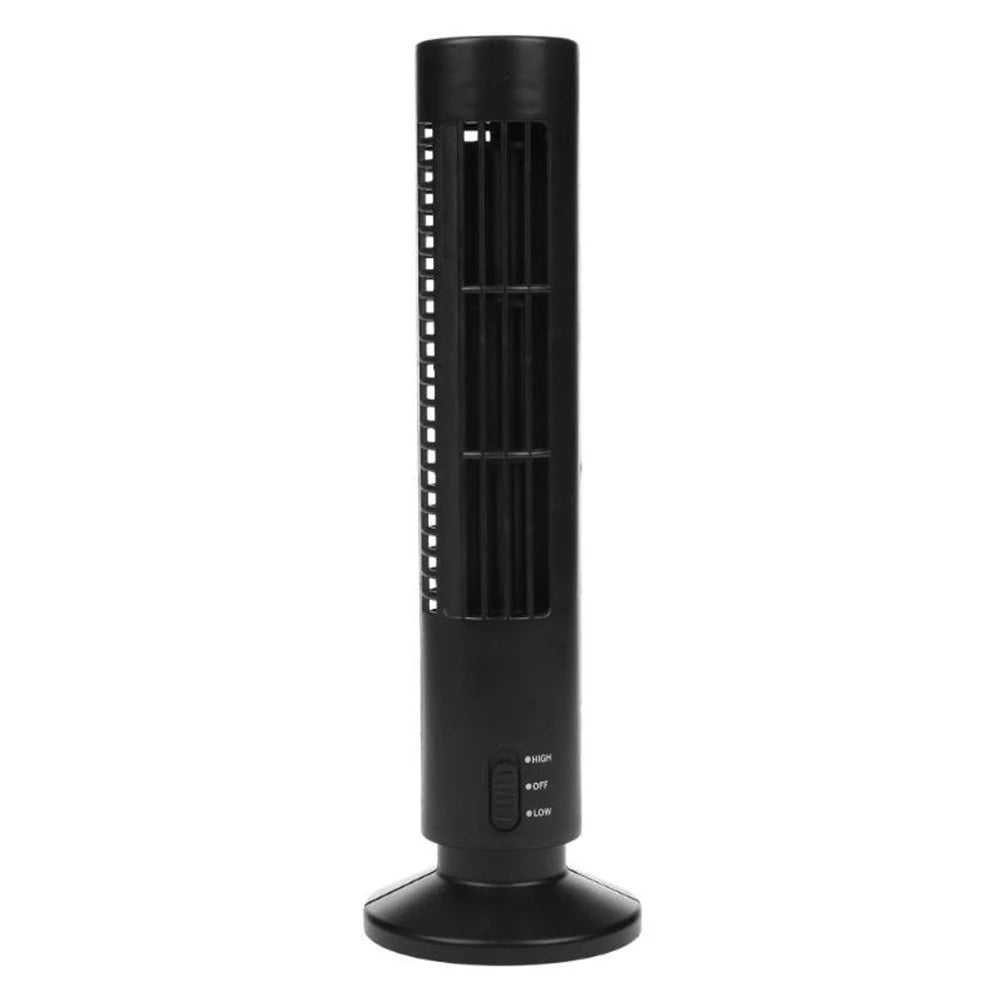 E9 Portable Air Cooler Vertical Bladeless Fan USB Desktop Air Conditioner Table Fan Mini Cooling Tower Kids Fan for Home Office