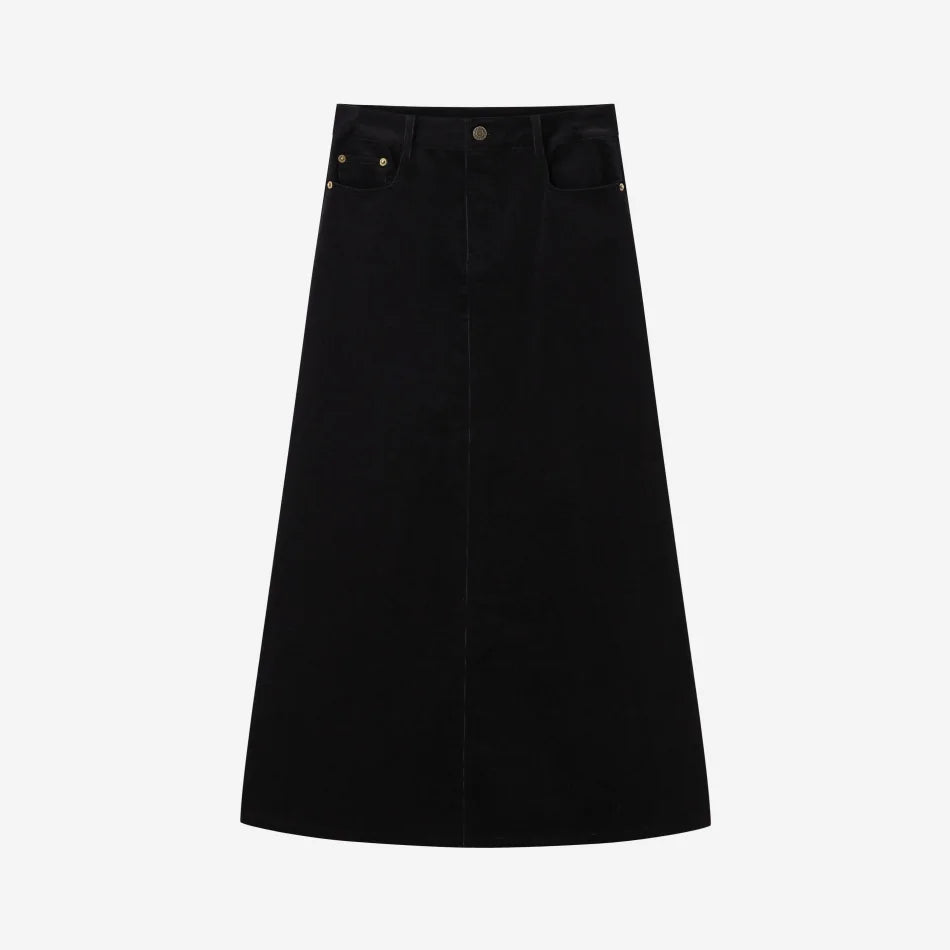 AS AW26 Retro corduroy skirt with stretch woman clothes basic lady wear