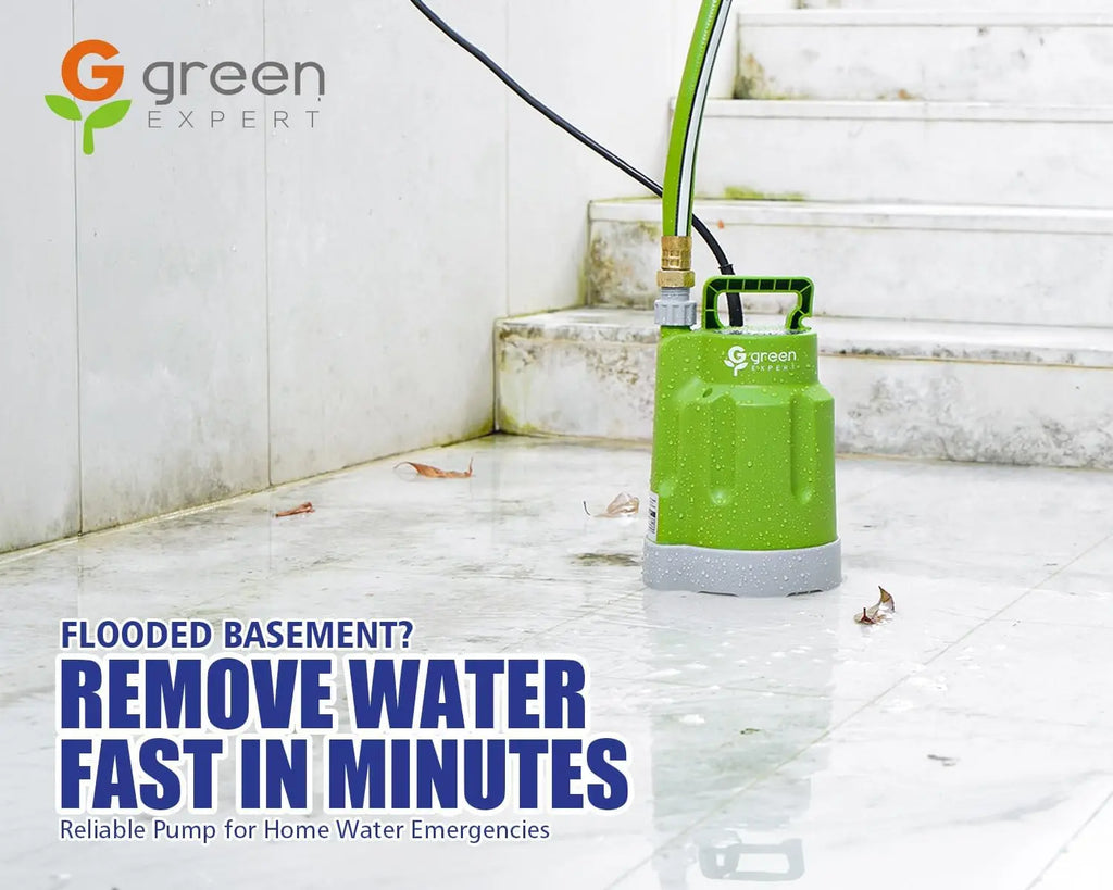 1/4HP Submersible Sump Pump 1800GPH, 28ft Max Head, Portable Utility Pump for Basement, Pool, Hot Tub & Garden Drainage