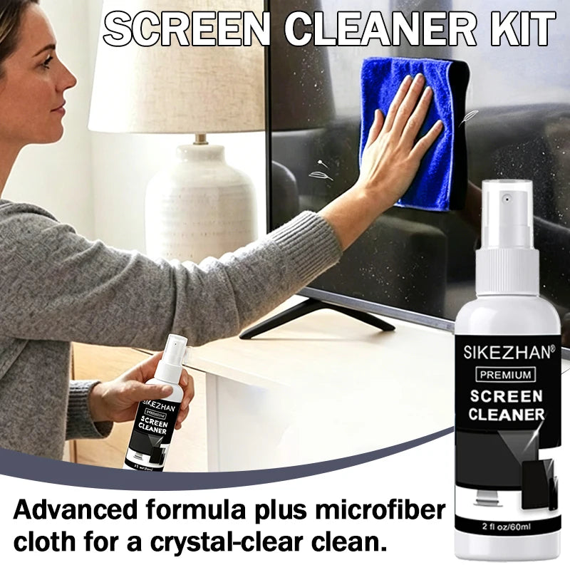 High Performance Screen Cleaning Kit for Computer Monitor and TV Display Dust Removal and Non-Streaking Spray 50ml SIKEZHAN