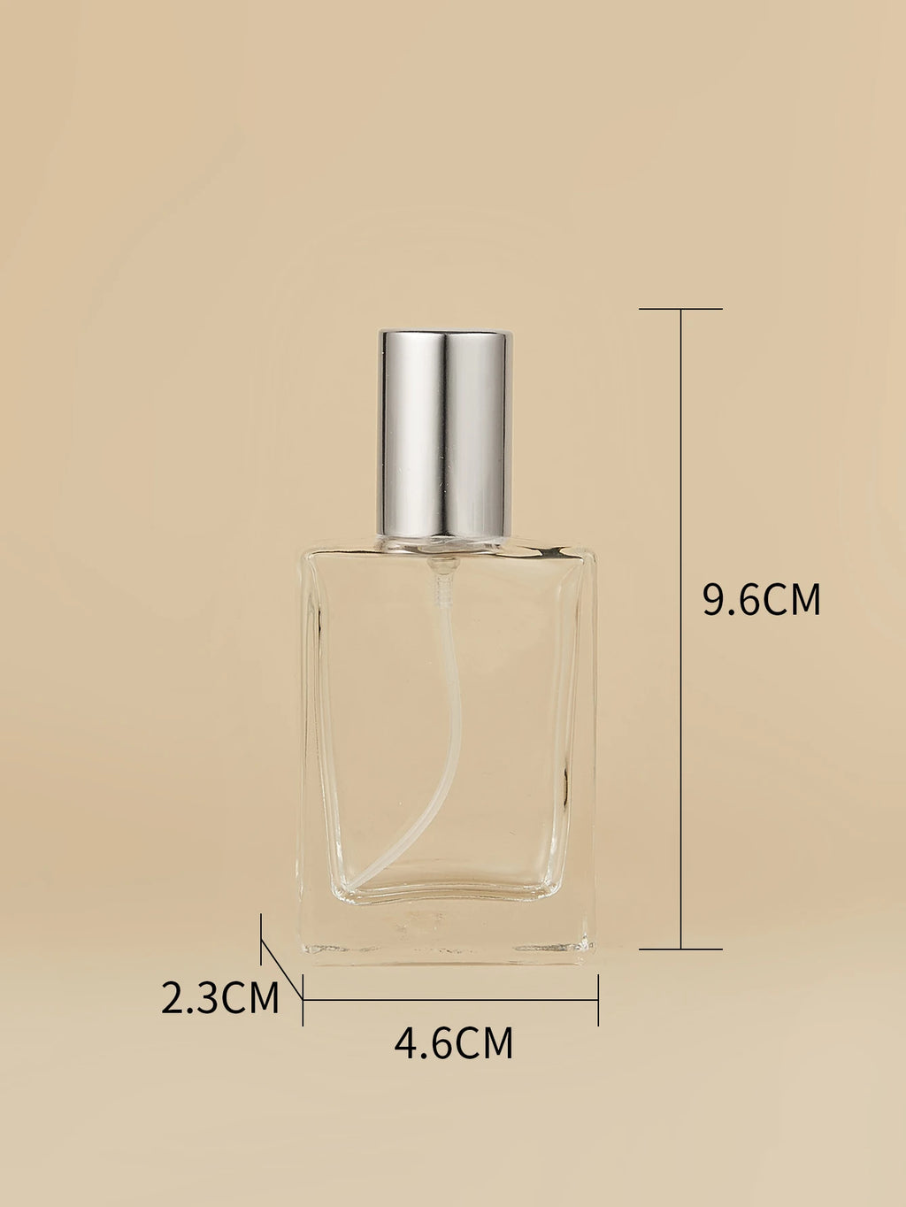 30ml Screw Square Glass Spray Qerfume Dispenser Cosmetic Packaging Empty Bottle Liquid Pressing Sprinkler Perfume Bottle