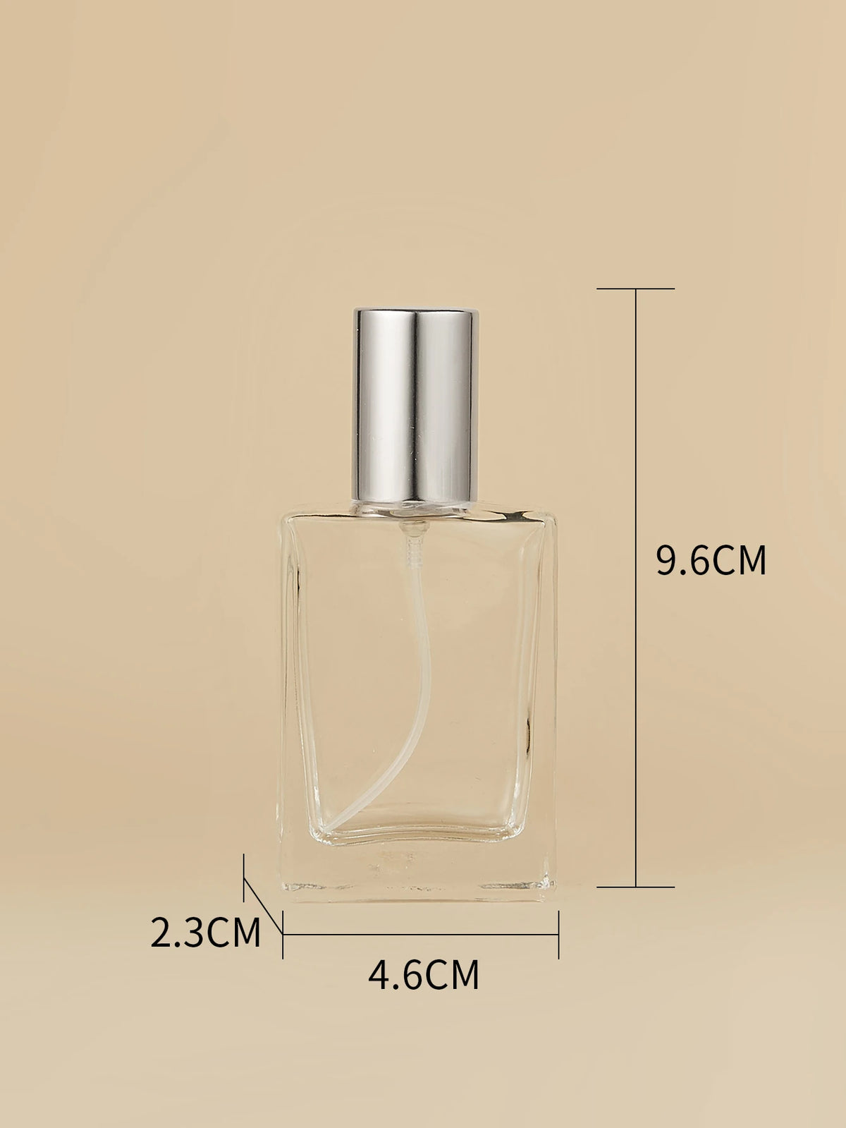 30ml Screw Square Glass Spray Qerfume Dispenser Cosmetic Packaging Empty Bottle Liquid Pressing Sprinkler Perfume Bottle