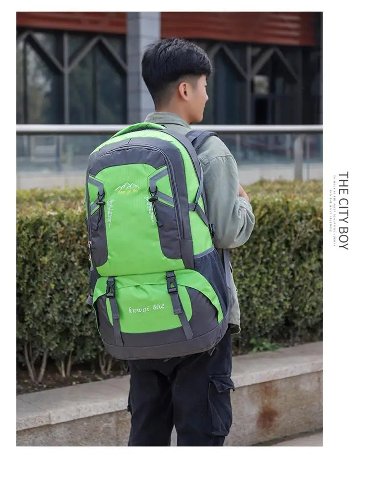 Outdoor Travel Backpack 60L Large Capacity Men's Women's Climbing Bag Luggage Multifunctional Bookbag Lightweight Waterproof