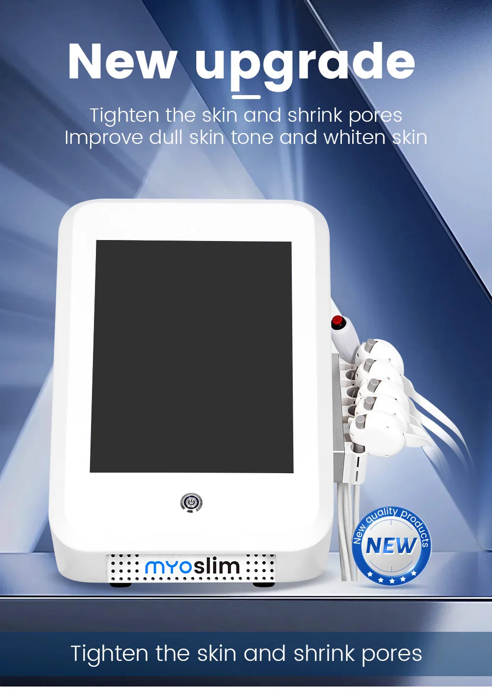 Myoslim Portable Facial Beauty Machine | Dermis Stimulation & Skin Brightening | Muscle Tightening & Anti-Wrinkle Device
