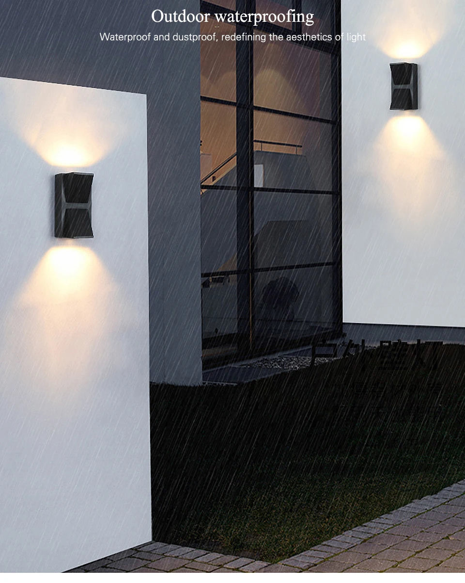 LED Wall Light Outdoor Waterproof Porch Garden Wall Lamp Indoor Bedroom Bedside Home Decoration Lighting Lamp