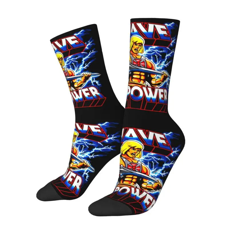 Masters Of The Universe Men Women Crew Socks Cool He Man Skeletor Heman 80s Cartoon Spring Summer Autumn Winter Dress Socks