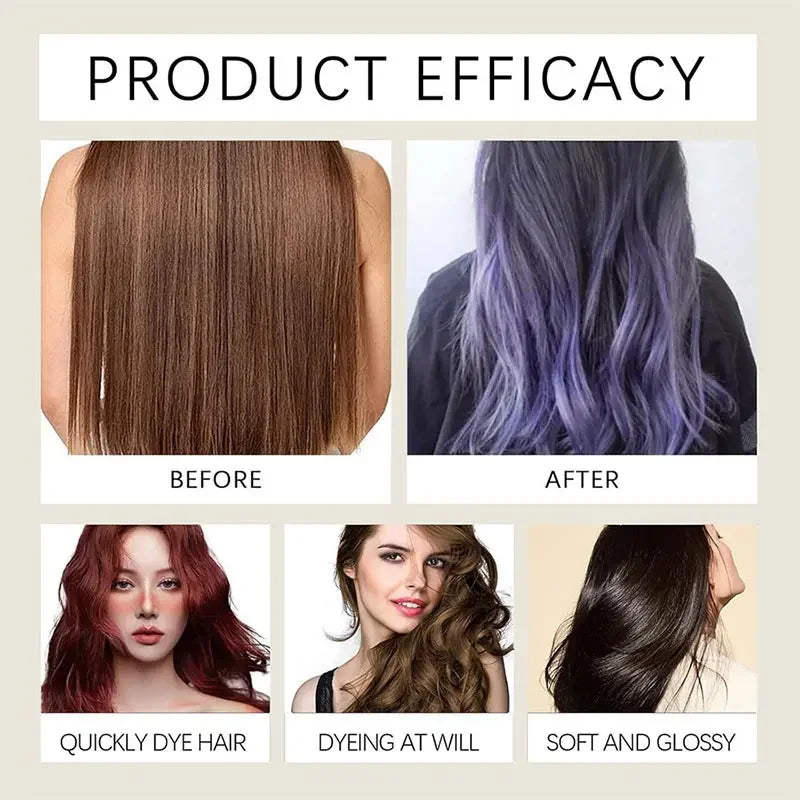 Hair Dye Coloring Shampoo 3 in 1 Instant Hair Dye Shampoo Nourish Long Lasting Color Dye For Women Men Gray Hair Coverage 200ML