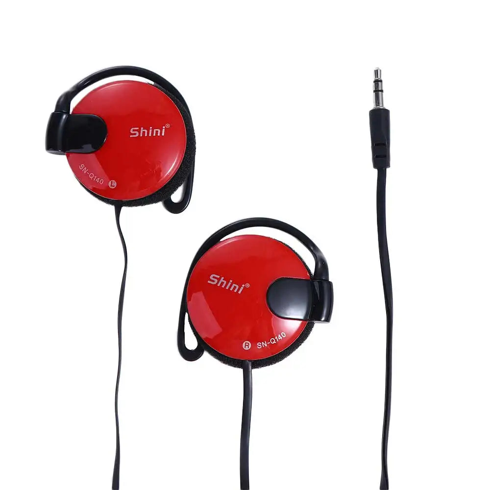 3.5mm Bass Headphones Ear Hook Headset Sports Earphone Wired Earpiece For Mp3 Computer Mobile Telephone