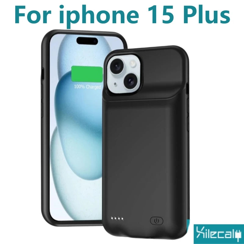 Xilecaly Portable Battery Case for iPhone 17 16 Pro Max 15Pro 13 14 12 mini Charging Case Battery Pack For iphone 7 8 6s SE 2 3