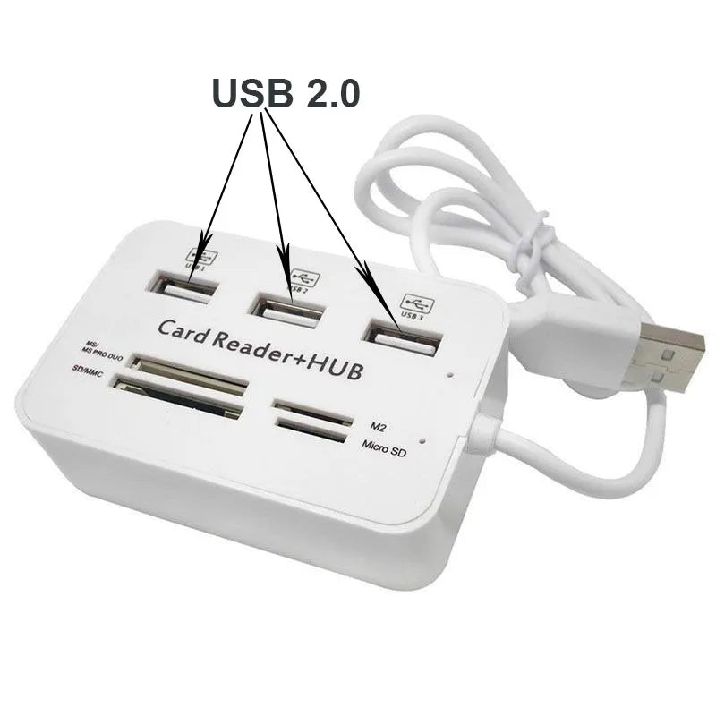 Quality USB 3.0 HUB Card Reader Combo Micro SD TF Memory Card Reader USB Disk PC Mouse Adapter Phone Tablet Charging Extend Dock