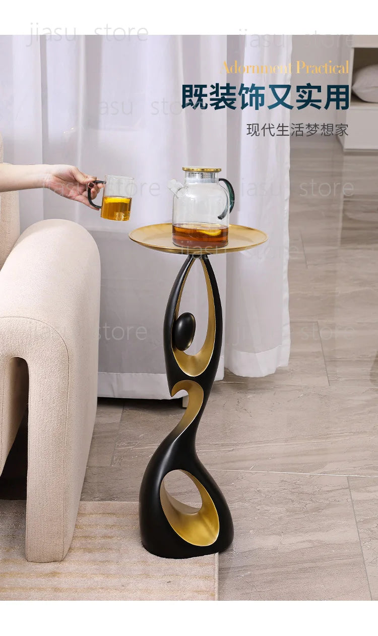 Modern Light Luxury Floor Standing Ornament, Large Home Art Decor for Living Room Model Room Housewarming Gift