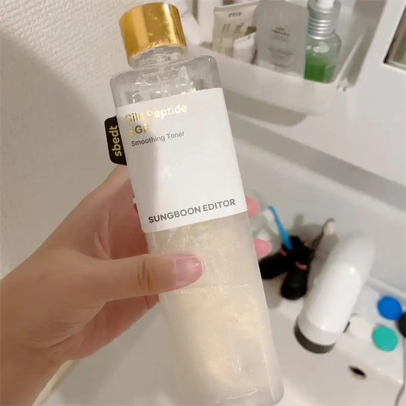 Silk Peptide EGF Smoothing Toner Facial Intensive Gold Pearl Ceramide Capsules Lock‑in Moisture Hydrating Essence Basic Skincare
