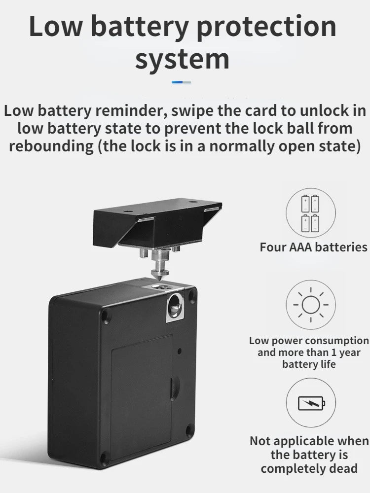 Smart Cabinet Door Lock Keyless Invisible Electronic Lock IC Card TTlock App Unlock Cabinet Locker Furniture Drawer Smart Locks