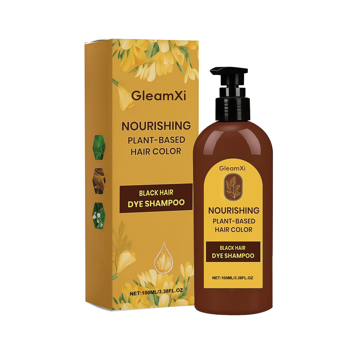 Hair Dye Shampoo Natural Black Chestnut Color Even Coloring Repair Gray White Hair Smoothing Nourishing Instant Coloring Shampoo