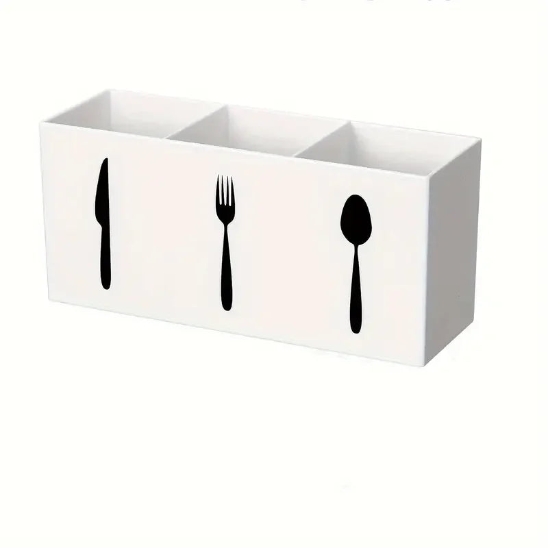 Kitchen Cutlery Organizer Knife Stand Plastic Drain Storage Holder Spoon Fork Chopstick Kitchenware Cooking Tool Tray Shelf Box