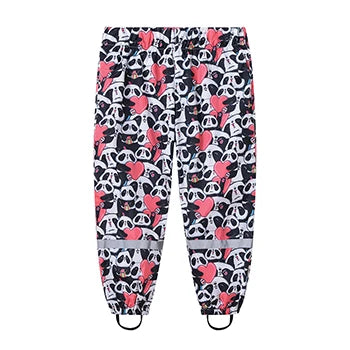2 3 4 5 6 7 8 Years Girls Waterproof Pants Cute Cartoon Spring And Autumn Kids Pants New Fashion Boys Outdoor Children Clothing
