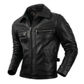 Motorcycle Leather Jacket Men's Windproof And Rainproof Off-road Motorcycle Riding Jacket Leather And Cowhide Slim Fit Jacket