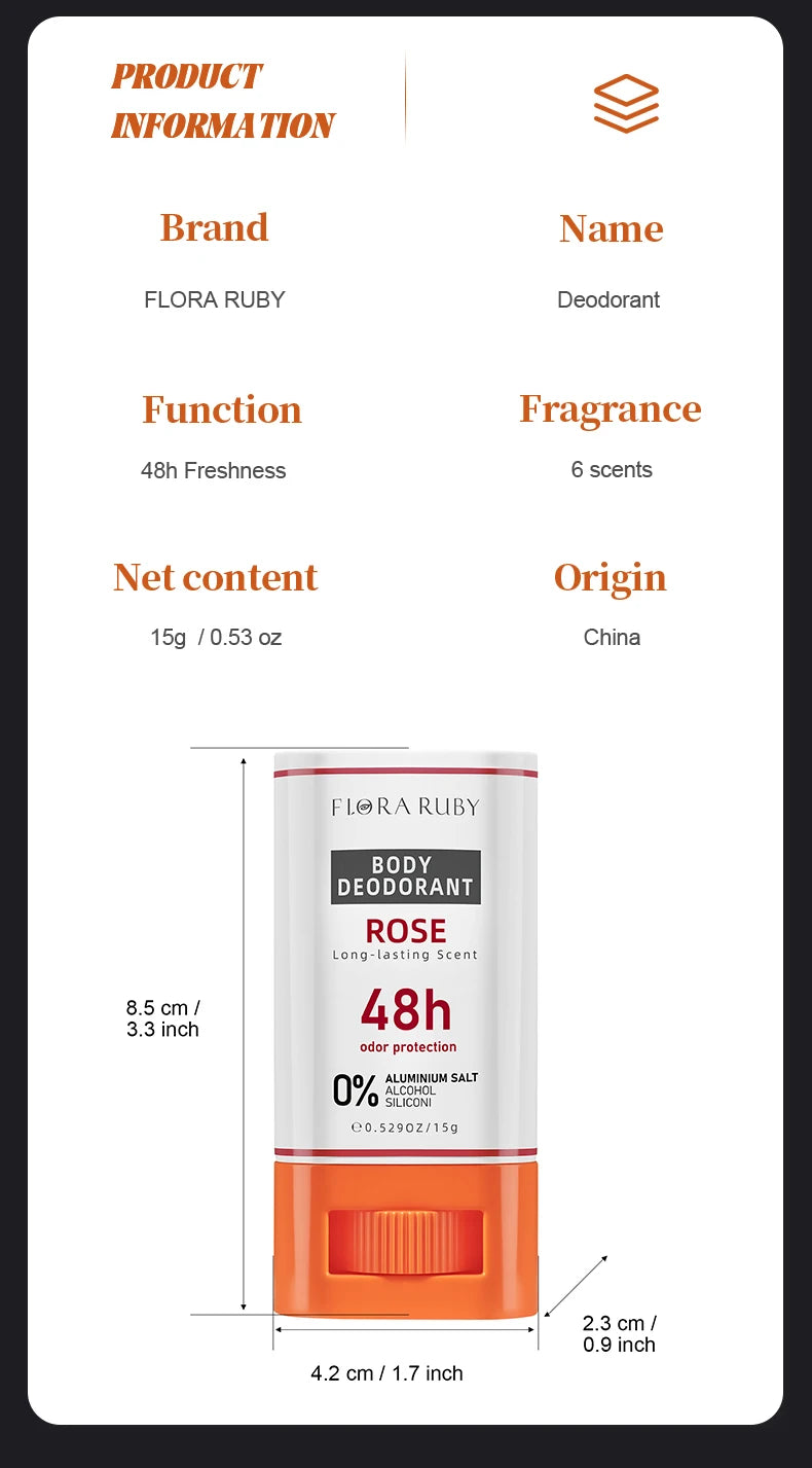 Deodorant Women & Perfume Balm Long-Lasting 48H Pure Sport Fragrance  Scent Deodorizing Preparations Men，Travel Attire 15g/0.6OZ