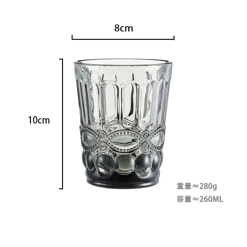 260 ml Water Glass for Juice Beer Tea Milk Wine Drinking Drinkware for Cold Drink Glasses Family and Friends Party