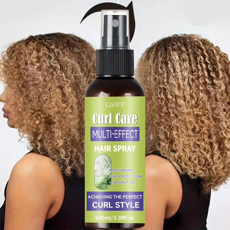 GSWP Curl Treatment Spray Deeply Moisturizes Hair, Smooths Frizz, and Is Suitable for Dry, Damaged, Burned Hair.100ml
