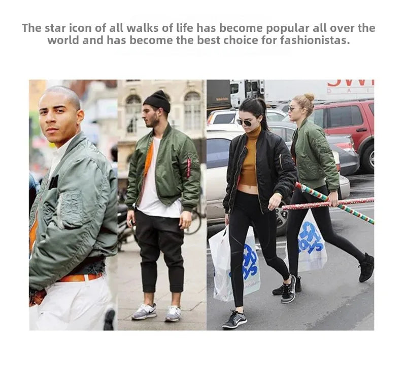 American Style Thickened Baseball Uniform Autumn Winter Army Green MA-1 Bomber Jacket Plus Size Stand Collar Work Jacket For Men