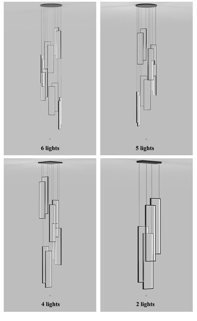 Stairs Lighting Led Ceiling Light Pendant Lamp For Dining Room Living Room Chandelier Modern Pendant Hanging Lamps For Ceiling