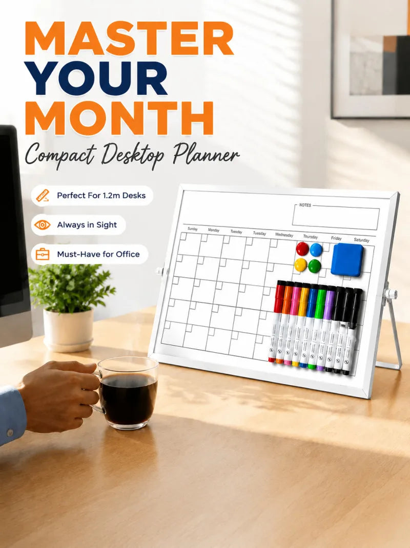 Home use calendar drawing board planner board double-sided whiteboard folding stand type magnetic for teaching office
